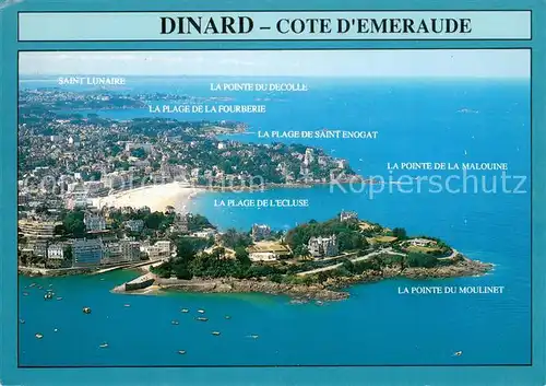 AK / Ansichtskarte Dinard_35 La plage de lEcluse et la pointe de la Malouine Vue aerienne 