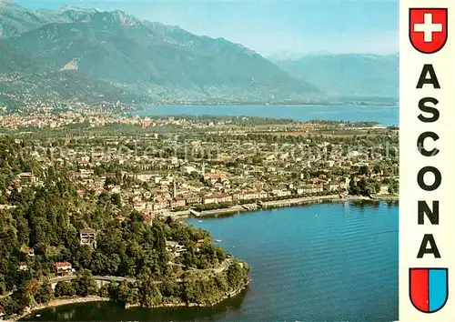 AK / Ansichtskarte Ascona_Lago_Maggiore Fliegeraufnahme Ascona_Lago_Maggiore