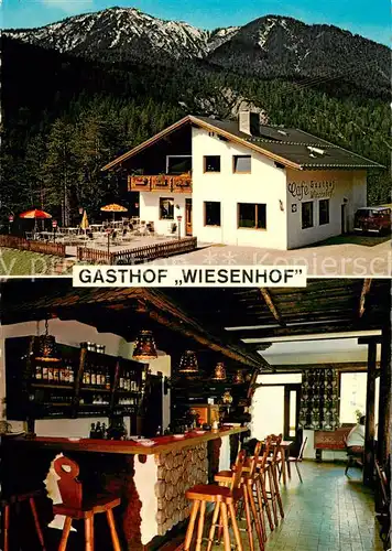 AK / Ansichtskarte Scharnitz Gasthof Wiesenhof Gaststube Bar Scharnitz