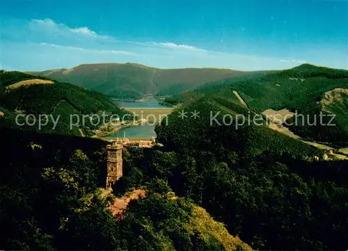 AK / Ansichtskarte Bad_Lauterberg Bismarckturm und Odertalsperre Fliegeraufnahme Bad_Lauterberg
