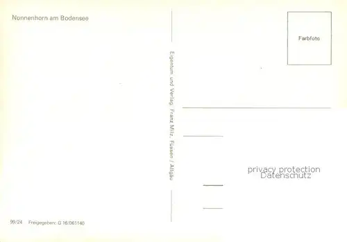 AK / Ansichtskarte Nonnenhorn_Bodensee Fliegeraufnahme Nonnenhorn Bodensee