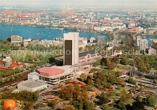 AK / Ansichtskarte Hamburg Blick vom Fernsehturm auf Congress Centrum und Alster Hamburg