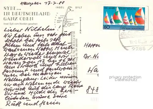 AK / Ansichtskarte Sylt Fliegeraufnahme Sylt