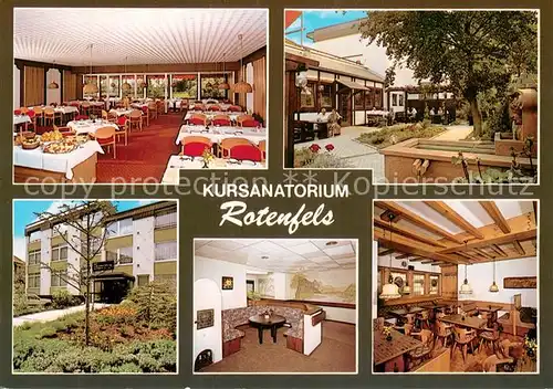 AK / Ansichtskarte Bad_Muenster_Stein_Ebernburg Kursanatorium Rotenfels Speisesaal Park Gastraeume Bad_Muenster
