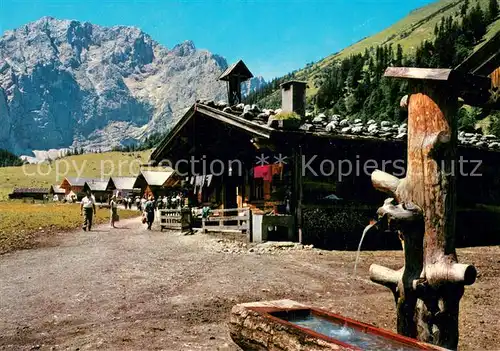 AK / Ansichtskarte Hinterriss_Tirol Engalm am Gr Ahornboden mit Grubenkarspitze Hinterriss Tirol