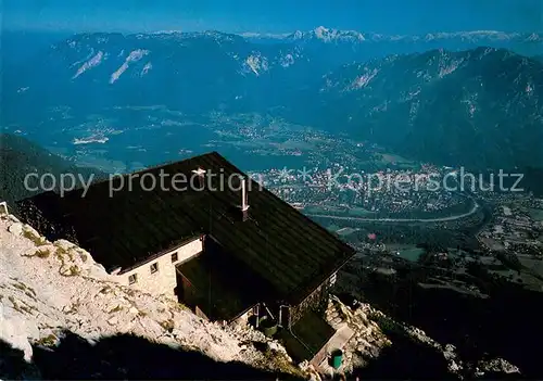 AK / Ansichtskarte Reichenhaller_Haus_1750m_Hochstauffen mit Blick zum Untersberg Hohen Goell Lattengebirge und Predigtstuhl 