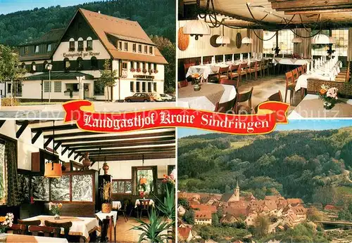 AK / Ansichtskarte Sindringen Landgasthof Krone Speisesaal Gaststube Panorama Sindringen