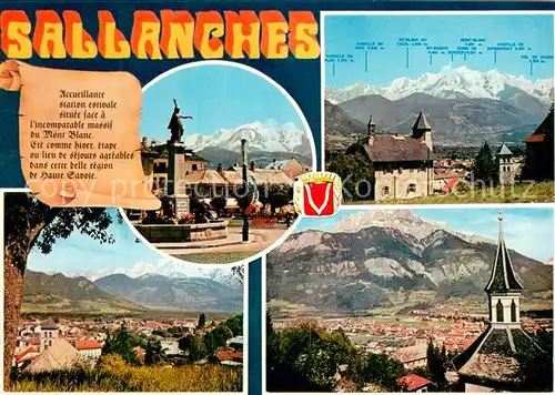 AK / Ansichtskarte Sallanches Brunnen Kapelle Panorama Sallanches