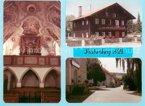 AK / Ansichtskarte Stubenberg_Niederbayern Pfarrkirche St Georg Hofmark Strassenpartie Stubenberg Niederbayern