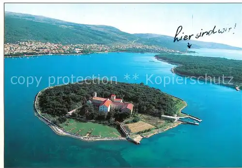 AK / Ansichtskarte Krk_Otok_Croatia Franjevacki samostan Kosljun Fliegeraufnahme 