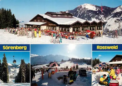 AK / Ansichtskarte Soerenberg_LU Bergrestaurant Rossweid Sonnenterrasse Seilbahn Panorama Soerenberg LU