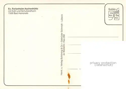 AK / Ansichtskarte Bad_Herrenalb Ev_Ferienheim Aschenhuette mit DJH und Schullandheim Bad_Herrenalb