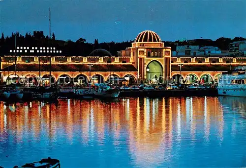 AK / Ansichtskarte Rhodos_Rhodes_aegaeis Neuer Markt bei Nacht Rhodos_Rhodes_aegaeis