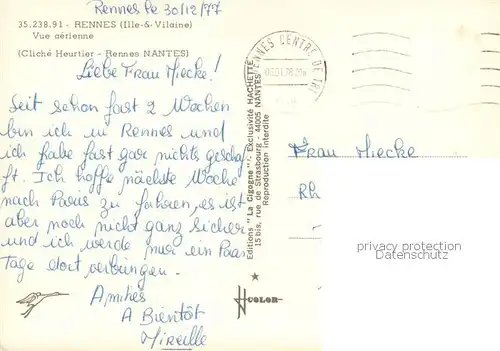 AK / Ansichtskarte Rennes_35 Vue aerienne 