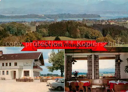 AK / Ansichtskarte Prien_Chiemsee Panorama Gasthof Der Weingarten Gaststube Prien Chiemsee
