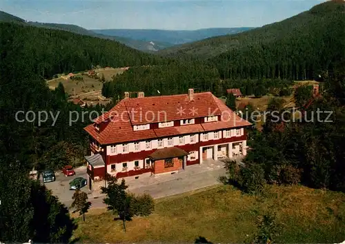 AK / Ansichtskarte Hundsbach_Forbach Gasthaus Pension zur schoenen Aussicht Fliegeraufnahme Hundsbach Forbach