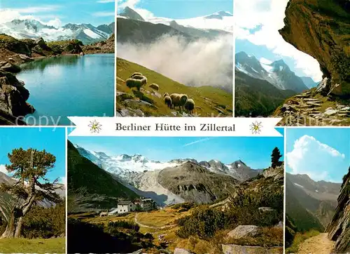 AK / Ansichtskarte Zillertal_Tirol Berliner Huette   Schwarzsee geg. Gr. Moesele   Schwarzenstein   Grawandboden  Zillertal_Tirol