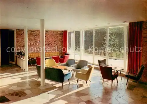 AK / Ansichtskarte Bad_Berneck Siemens Erholungsheim Berneck Innenansicht Halle Bad_Berneck