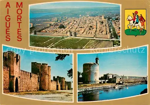 AK / Ansichtskarte Aigues Mortes_30 Fliegeraufnahme Les remparts   La tour de Constance 