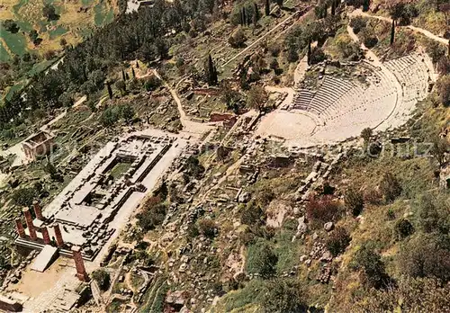 AK / Ansichtskarte Delfi_Delphi Fliegeraufnahme Theater u. Apollotempel Delfi Delphi