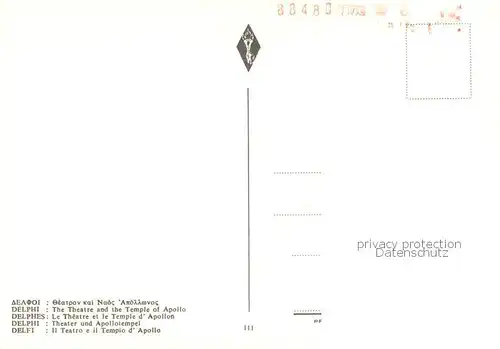 AK / Ansichtskarte Delfi_Delphi Fliegeraufnahme Theater u. Apollotempel Delfi Delphi