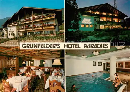 AK / Ansichtskarte Marling_Marlengo_IT Gruenfelders Hotel Paradies Hallenbad  