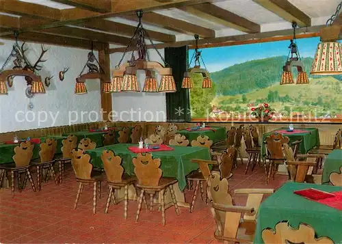 AK / Ansichtskarte Huettenbach Restauration Cafe Pension St Hubertus Huettenbach