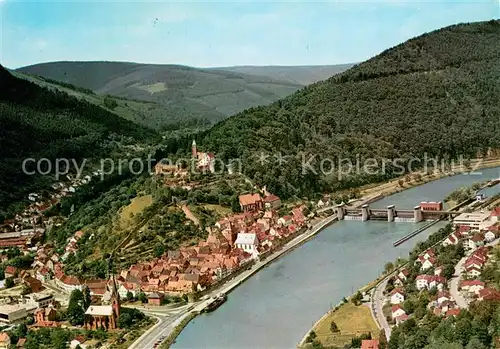 AK / Ansichtskarte Hirschhorn_Neckar Fliegeraufnahme Hirschhorn Neckar