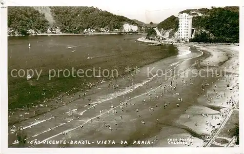 AK / Ansichtskarte Sao_Vicente__Sao_Paulo_Brazil Vista da Praia 