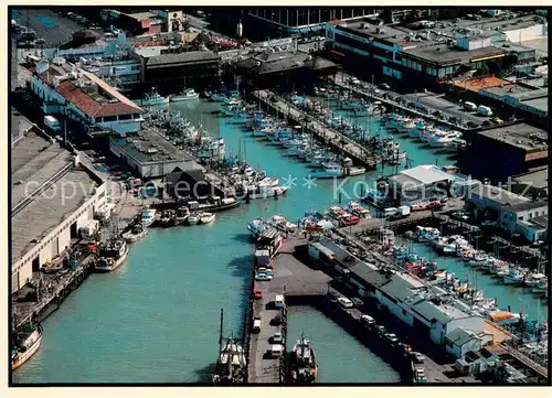 AK / Ansichtskarte San_Francisco_California Fishermans Wharf Aerial view 