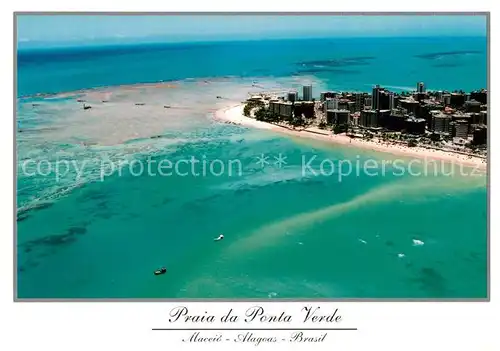 AK / Ansichtskarte Maceio_Brazil Praia da Ponta Verde Fliegeraufnahme 