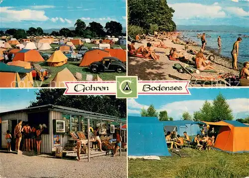 AK / Ansichtskarte Gohren_Kressbronn Campingplatz Badestrand Kiosk 