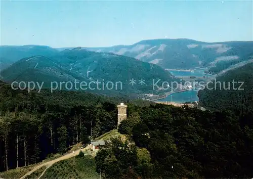 AK / Ansichtskarte Bad_Lauterberg Bismarckturm mit Odertalsperre Bad_Lauterberg