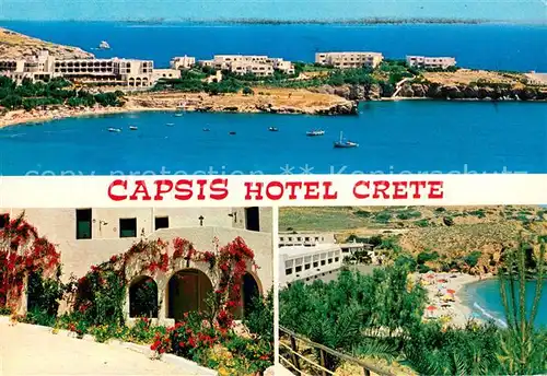 AK / Ansichtskarte Agia_Pelagia_Crete_GR Capsis Hotel Strand Kuestenpanorama 