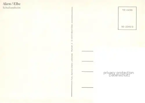 AK / Ansichtskarte Aken_Elbe Schullandheim Aken_Elbe