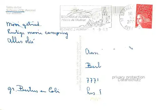 AK / Ansichtskarte Saint Geniez d_Olt Vallee du Lot vue aerienne Saint Geniez d Olt