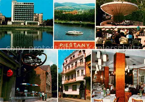 AK / Ansichtskarte Piestany Interhotel Hudobny pavillon Kaviaren Srdiecko Bar Hotel Restaurant Piestany