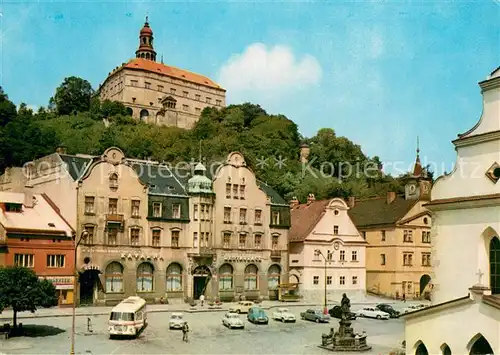 AK / Ansichtskarte Nachod_CZ Namesti VRSR se zamkem 