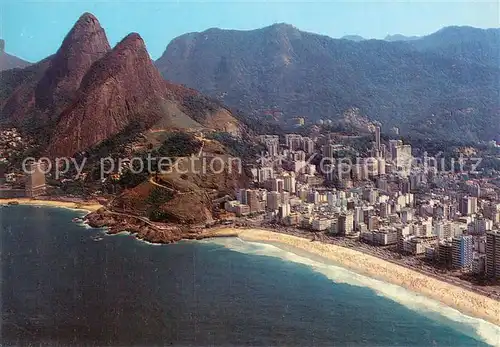 AK / Ansichtskarte Rio_de_Janeiro Vista aerea do Leblon com morro Dois Irmaos ao fundo Rio_de_Janeiro