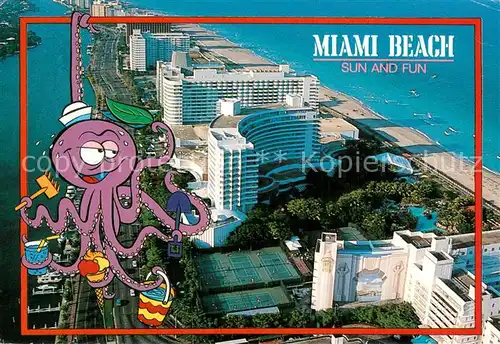 AK / Ansichtskarte Miami_Beach Fontainebleau Hotel on Colling Avenue and the Atlantic Ocean looking North 