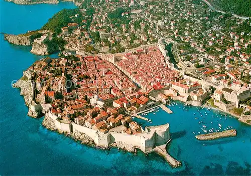 AK / Ansichtskarte Dubrovnik_Ragusa Fliegeraufnahme Dubrovnik Ragusa