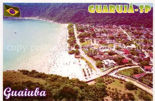 AK / Ansichtskarte Guaruja_Brazil Vista aerea da Praia do Guaiuba 