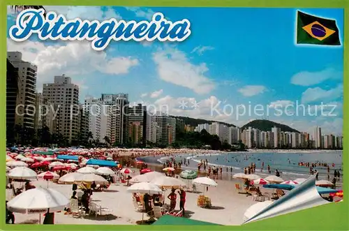 AK / Ansichtskarte Guaruja_Brazil Praia de Pitangueira 