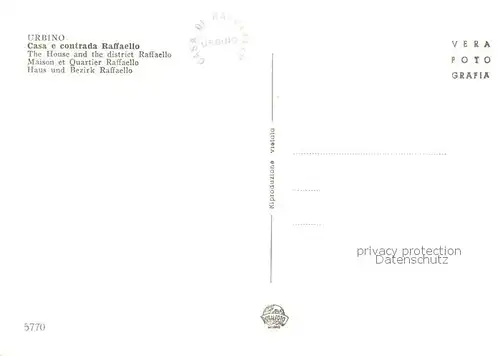 AK / Ansichtskarte Urbino_IT Casa e Contrada Raffaello 