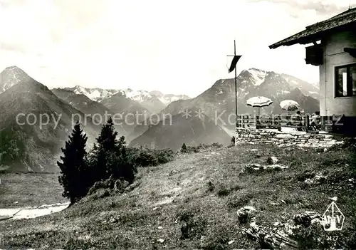 AK / Ansichtskarte Zillertal_Tirol Gasthaus Bergrast mit Penken Tristner und Gruenberg Zillertal_Tirol