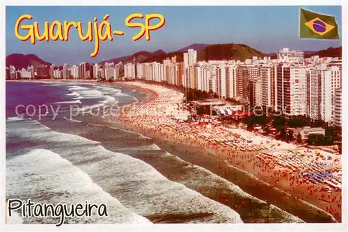 AK / Ansichtskarte Guaruja_Brazil Praia da Pitangueira Fliegeraufnahme 