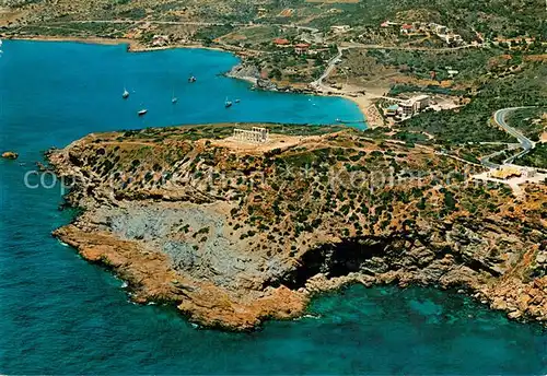 AK / Ansichtskarte Sunion Tempel des Poseidon Fliegeraufnahme Sunion