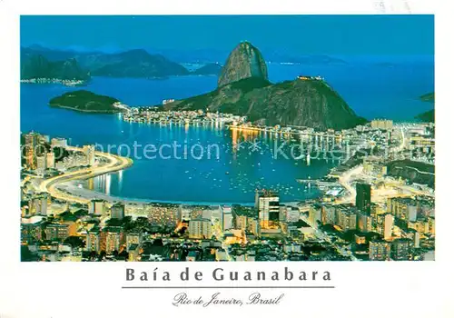 AK / Ansichtskarte Rio_de_Janeiro Baia de Guanabara Fliegeraufnahme Rio_de_Janeiro