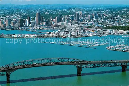 AK / Ansichtskarte Auckland City and the Harbour Bridge from the air Auckland
