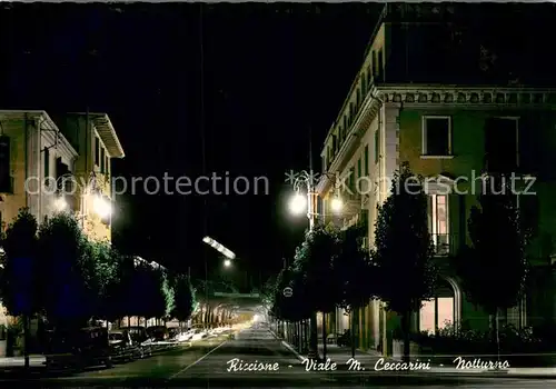AK / Ansichtskarte Riccione_Rimini_IT Viale M Ceccarini Notturno 